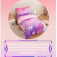 URBONUR 4 Pcs Mermaid Tail Toddler Comforter Sets, Pastel Fish Scale