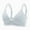Blue, variant on Levmjia Women Front Closure Bra No Wire Comfortable Support Wireless Bra for Middle Aged Plus Size Full Coverage Everyday Wear Nylon Spandex Black White Beige 36-42B C D