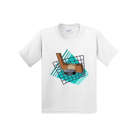 Inktastic Hockey Puck and Stick Youth T-Shirt