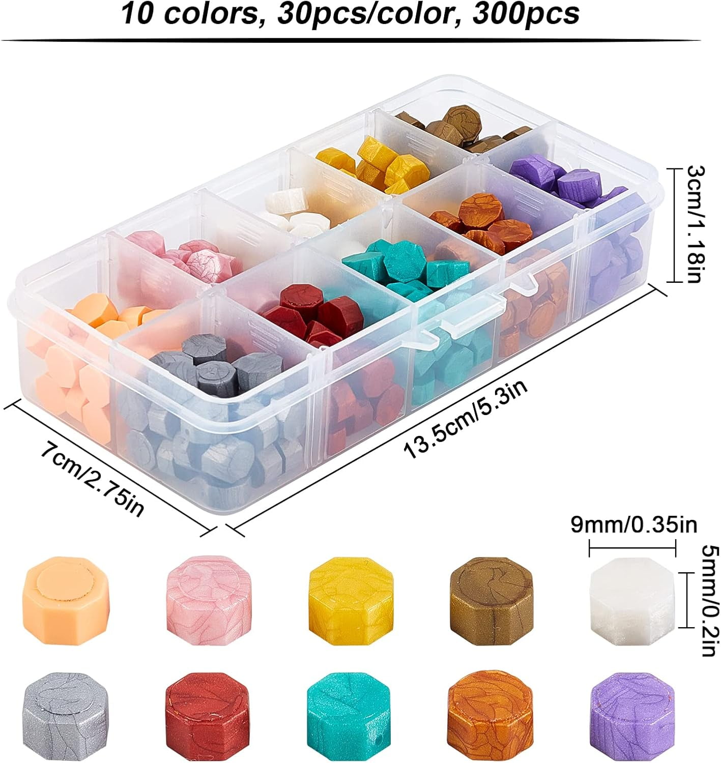 Wax Seal Kit 300PCS Wax Seal Beads 10 Colours with Wax Melting Spoon Cat Wax Seal Stamp Candles Marking Pens and Envelopes Set for Invitation Cards Gift Decoration DIY