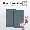 thumbnail image 5 of Infinitee Xclusives 100% Turkish Cotton Hand Towels 16 x 30 inches Pack of 4, Elegant Blue, 5 of 9