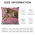 thumbnail image 5 of Orinice Decorative Throw Pillow Cushion Covers for Couch Pattern Different Cheetah Wild Striped Leopards Animal On Chic Animals Wildlife with Pink Textures Linen Sofa Pillows Case, 5 of 5