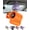 Orange, variant on Portable Waist Fan and Necklace Fan with 199 Adjustable Speeds, 13,000 RPM Brushless Motor Personal Wearable Fan with LCD Display and LED Light