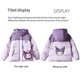 thumbnail image 3 of Abrigos de invierno Kuromi Sanrioed Anime Y2K para niñas y niños, chaqueta de moda morada, abrigo de plumas, ropa Kawaii, ropa para niños, regalo de Navidad, 3 of 5