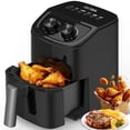 thumbnail image 4 of OSTBA 2.5QT Air Fryer, 1000W Oil-Free Air Fryer with Adjustable Temperature Control and 60-Minute Timer, Nonstick Dishwasher-Safe Basket, Compact Hot Air Fryer for Fries, Chicken, Steak, Vegetables, 4 of 9