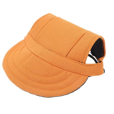 LITINKIMI Orange Canvas Dog Hat with Ear Holes Comfortable and Stylish Pet Accessory
