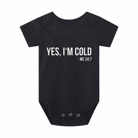 

Fesfesfes Toddler Baby Girls Boys Short Sleeve Letter Print Bodysuit Jumpsuit Romper On Sale
