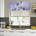 thumbnail image 5 of Purple Floral Valances for Windows, Decorative Rod Pocket Window Valance Curtains, Vintage Botanical Gradient Pastel Painting Short Curtain Drapes for Kitchen/Living Room, 2 Panels, 54" W x 18" L, 5 of 8