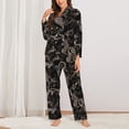 thumbnail image 2 of Pajamas for Women Set - Paisley Pattern No.9072 Comfy Long Sleeve Button Up Pajama Sets for Women 2 Piece, Soft Sleepwear Nightwear Pjs Lounge Sets for Women with Pockets, 2 of 6