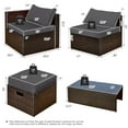 thumbnail image 3 of Costway 8PCS Patio Rattan Furniture Set  Space-Saving Storage Cushion Grey cover, 3 of 9