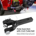 thumbnail image 3 of Receiver Mount Combination Trailer Hitch, Erosion Resistant Pintle Trailer Hook Hitch Steel Secure Locking Mechanism Easy To Use with 2 Inch Trailer Ball for RV, 3 of 7