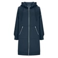 thumbnail image 7 of Lumtrix Long Hoodies for Women Zip Up Tunic Sweatshirt Cute Fall Jackets | Oversized Sweatshirt Travel Hoodie Lightweight Workout Jackets Navy 2XL, 7 of 7