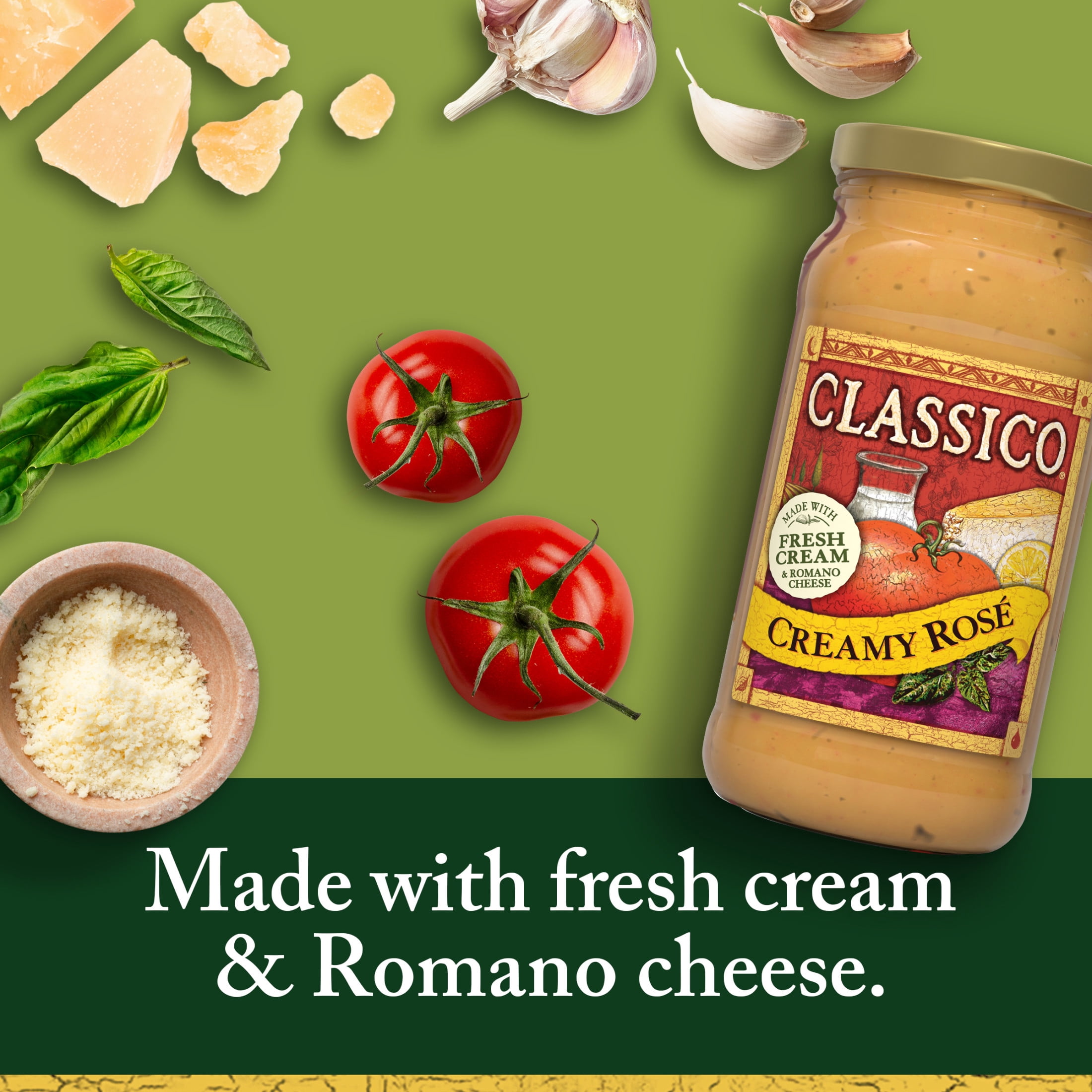(12 pack) Classico Creamy Rosé Pasta Sauce, 15 oz Jar
