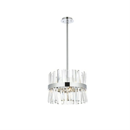 

Serephina 16 inch crystal round pendant light in chrome