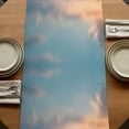 thumbnail image 5 of Table Runners 90 Inches Long Dress Scarves, Beach Conch Farmhouse Coffee/Dining/Kitchen Table Runner for Living Room, Sunset Ocean Waves Seaside Sky Seashell 13x90 Inch, 5 of 9