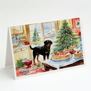 Rottweiler Christmas Cookies Greeting Cards Pack of 8 7 in x 5 in