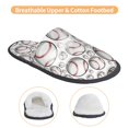 thumbnail image 3 of Slippers for Women, Cute Baseball F Womens Slippers Fuzzy Winter House Shoes, Soft Anti-Skid Slippers Indoor and Outdoor, 3 of 5