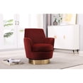 thumbnail image 6 of Swivel Barrel Chair in Red Velvet | 360 Swivel for Relaxing in Living Room | Easy-to-Clean Upholstery | Sturdy Construction, 6 of 6
