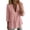 *Pink, variant on ClodeEU Women's Linen Blend V Neck 3/4 Sleeve Tunic Blouse,Casual Loose Henley Shirt Top Black,Women's Plus L
