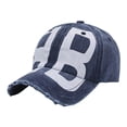 thumbnail image 2 of Wovix Women Men Vintage Washed Baseball Cap Trendy Style Streetwear Soft-Top -Hop Adjustable Hat Navy One Size, 2 of 3