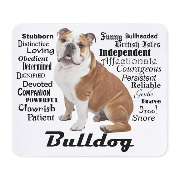 CafePress - Bulldog Traits - Non-slip Rubber Mousepad, Gaming Mouse Pad