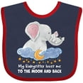 thumbnail image 3 of Inktastic My Babysitter Loves Me to the Moon and Back Elephant Family Boys or Girls Baby Bib, 3 of 4