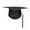 Black/D, variant on 2025 Graduation Cap 9.4x4.7in | Adjustable Mortarboard with Year Tassel | Bachelor's Degree Hat for Adults/Kids Ceremony Photo Props (0.18lb)