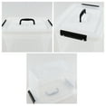 thumbnail image 5 of Jekiyo 12 Quart Clear Storage Box with Handle, Plastic Lidded Storage Bins, 6-Pack, 5 of 7