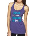 thumbnail image 1 of Wild Bobby, Fish More Work Less Pro Fishermen, Fishing, Women Tri-Blend Racerback Tank Top, Purple Rush, Large, 1 of 4