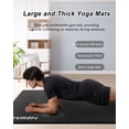 thumbnail image 4 of YR XL Yoga Mat 78"x35" Wide 10mm Thick NBR Exercise Workout Mats for Home Gym Floor Fitness Pad, Black, 4 of 8