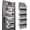 Dark Grey, variant on Over The Door Organizer with 8 Side Mesh Pockets, 44lb Weight Capacity Hanging Behind The Door Bathroom Organizers and Storage Suitable for Storing Toys, Shoes, Towels, Lvoy White, 5 Shelf