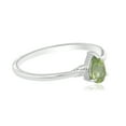 thumbnail image 3 of Gemistry Dew 14k Gold Peridot Gemstone Stackable Pear Ring, 3 of 5