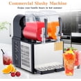 thumbnail image 7 of Lumiparty Dual Tank Slushie Machine, 4L x 2 Frozen Drink Maker, Commercial Slushy Machine with Self-Cleaning Function for Margaritas, Bars & Restaurants, Black, 7 of 7