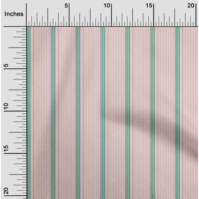 oneOone Tissu Viscose Georgette Rayures Verticales Tissu Imprimé 1 Yard 42 Pouces de Large