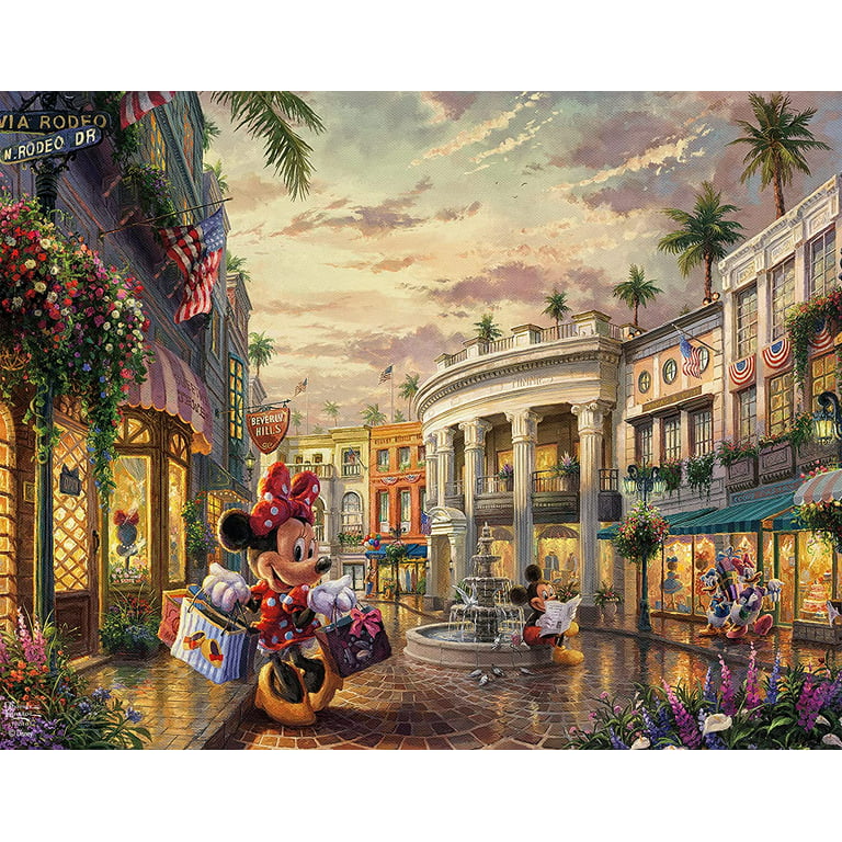 Ceaco - 4 in 1 Multipack - Thomas Kinkade - Disney Dreams Collection -  Donald & Daisy Duck, 101 Dalmatians, Mickey, Minnie, & Pluto, & The Little