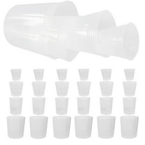 WRITWAA 36pcs Plastic Pots Transparent Round For Transplanting Flowers