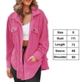 thumbnail image 2 of Ladies Spring and Fall Solid Color Lapel Double Side Slit Single Breasted Fashion Fleece Asymmetric Casual Coats, 2 of 5