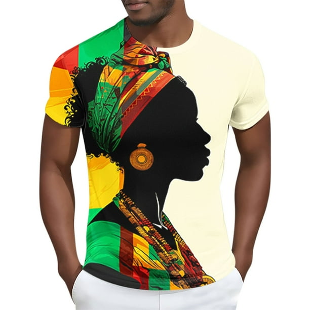Tops para hombre, blusas y camisas de manga corta con cuello redondo para hombre Camisa de manga corta estampada para hombre Top/camisa de manga corta con cuello redondo Tops para hombre