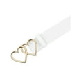 thumbnail image 2 of INSPIRE CHIC Women's Belt Double Heart Snap Buckle Fashion Casual Decorative Belts for Dresses Blouse White 107x3.3cm/42.1x1.3", 2 of 6