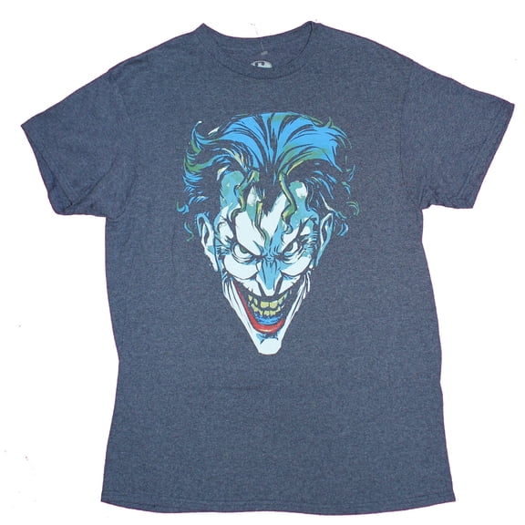 Joker Mens T-Shirt - Classic Comic Style Devious Smile (X-Large)