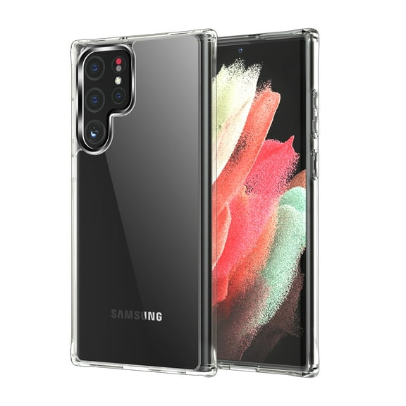 Samsung Galaxy S22 Ultra SM-S908U Case , Crystal Clear Hard Back Cover with 4 Corners Shockproof Protection Clear Case for Galaxy S22 Ultra