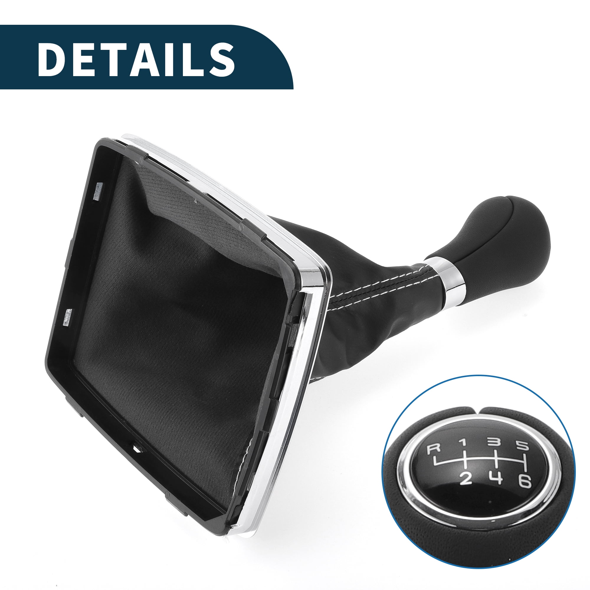 Unique Bargains Gear Shift Knob with Cover 6 Speed Manual Stick Shifter Knob for Mercedes-Benz E-Class 2009-2016 Plastic