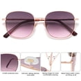 thumbnail image 2 of Gafas de sol SOJOS Classic Square SJ1137 para mujer/hombre, oro rosa, 2 of 5