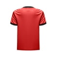thumbnail image 5 of Hansber Kids Boys Stylish Geometric Printed Sports Shirts Short Sleeve Basketball Football Jersey Athletic T-shirt Red 16, 5 of 6