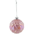 thumbnail image 6 of Northlight Glittered Geometric Iridescent Glass Ball Christmas Ornaments - 3" (80mm) - Pink  - 4ct, 6 of 7