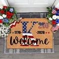 thumbnail image 7 of USA 250th Anniversary Alphabet Doormat, Patriotic 4Th of July Door Mats,Crystal Velvet Indoor Outdoor Rug with Letters,Decor for Home Entryway, Patio,23.6*15.7 In., 7 of 7
