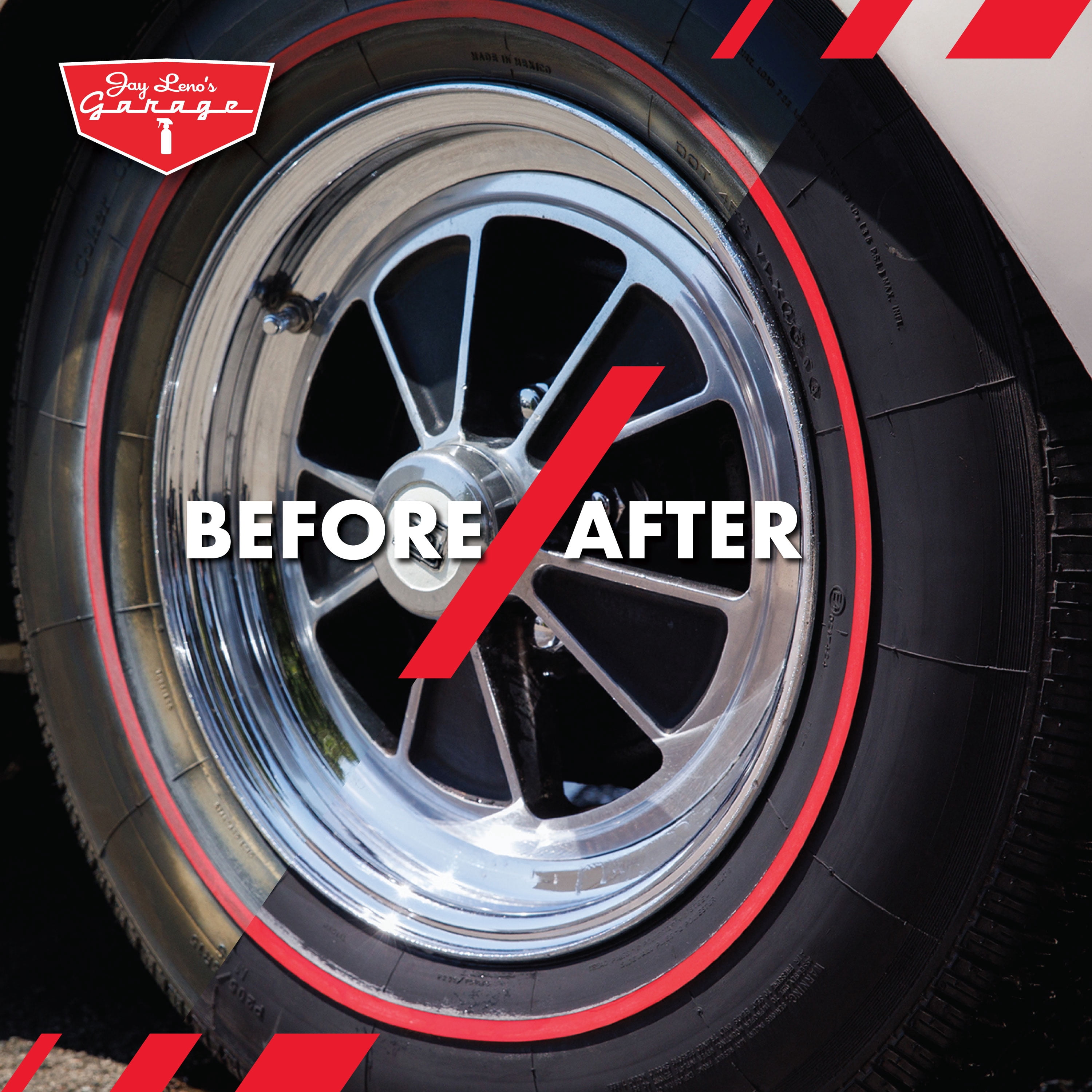 Jay Leno's Garage Total Wheel Cleaner (16 oz) – Powerful Dual-Action Wheel & Tire Cleaner, Removes Brake Dust, Old Dressing & Grime