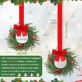 thumbnail image 3 of JEWLALO 12 Pcs 9'' Small Christmas Kitchen Cabinet Wreaths with Plaid Bow Ribbon, Mini Hanging Christmas Wreath, Artificial Greenery Wreath for Front Door Porch Wall Window (Red Velvet Color), 3 of 9