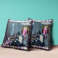 thumbnail image 4 of Amrita Sen Designs CAPL998FSDS-BL-16x16 16 x 16 in. Empress Hall Suede Blown & Closed Pillow - Turquoise, Grey & Pink, 4 of 4