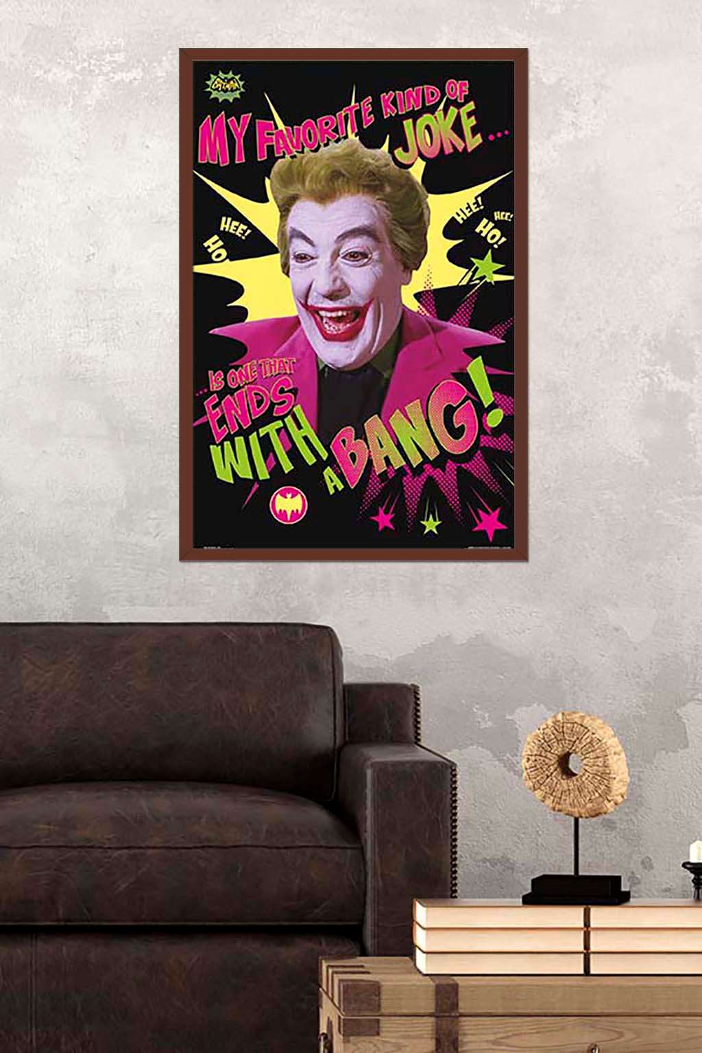 DC Comics TV - Batman TV Series - Joker Wall Poster, 22.375" x 34", Framed